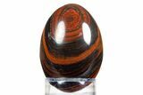 Polished Tiger Iron Stromatolite Egg - Billion Years #308845-1